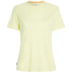 Icebreaker W Linen SS Tee Stripe S CITRINE/SNOW/S