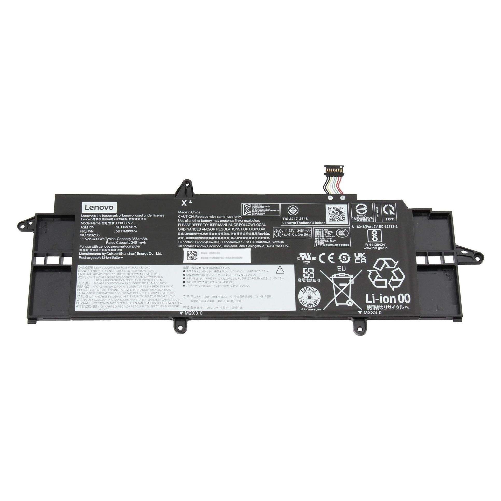 Lenovo Internal,3c,41Wh,LiIon, CXP (3 Zellen) (5B10W51824)