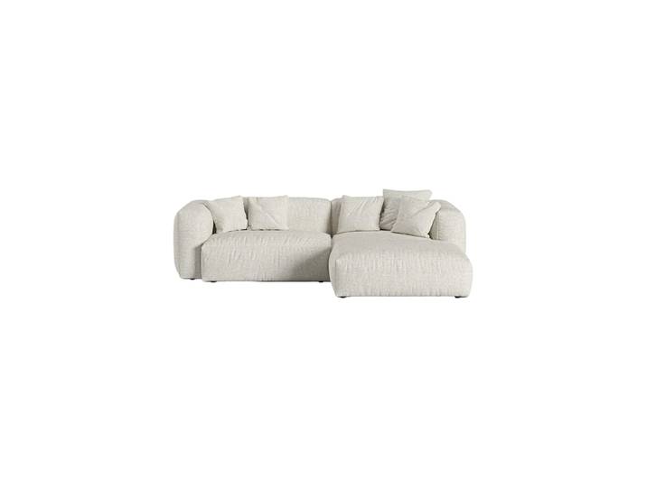 Modulares, 3-Sitzer Design Ecksofa „Martina“ Bouclé Greige Melange Micadoni