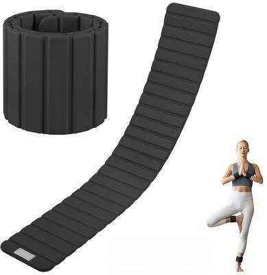 On Spot Shop Magnetic Wrist Weights, Ankle Weights For Women Men, Pack Stackable, Ideal For Jogging, Yoga, Fitness & Gift Idea 500g X 2 Black