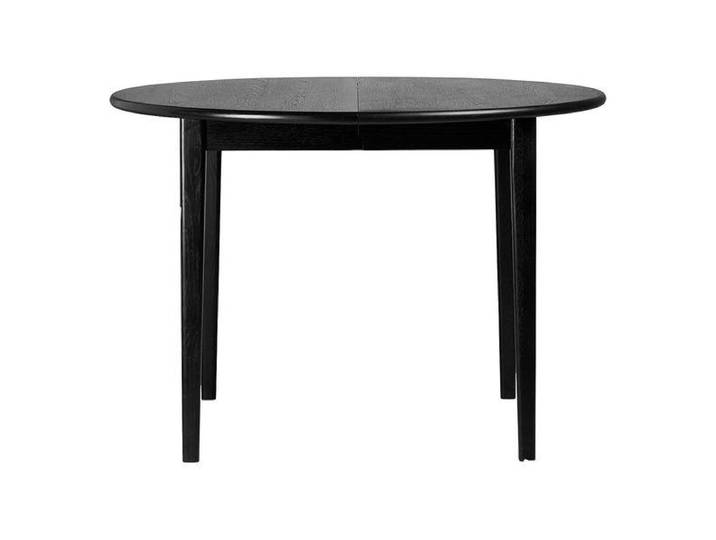 Table repas 110cm avec allonge chêne noir
