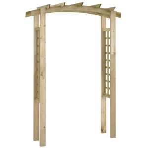 vidaXL Rosenbogen 41662, braun, aus Kiefernholz, freistehend, 150 x 210 x 60 cm