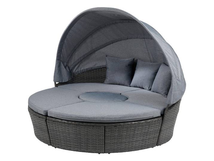 Luca Bessoni Gartenmuschel, Grau, Metall, Kunststoff, Textil, Gartenmöbel, Loungemöbel, Sonneninsel