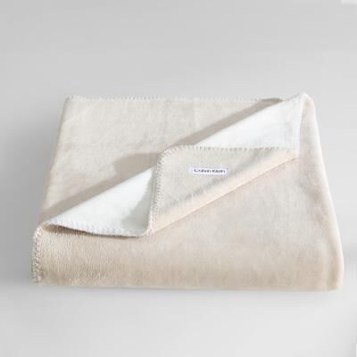 Calvin Klein Modern Lush Reversible Solid Throw Blanket