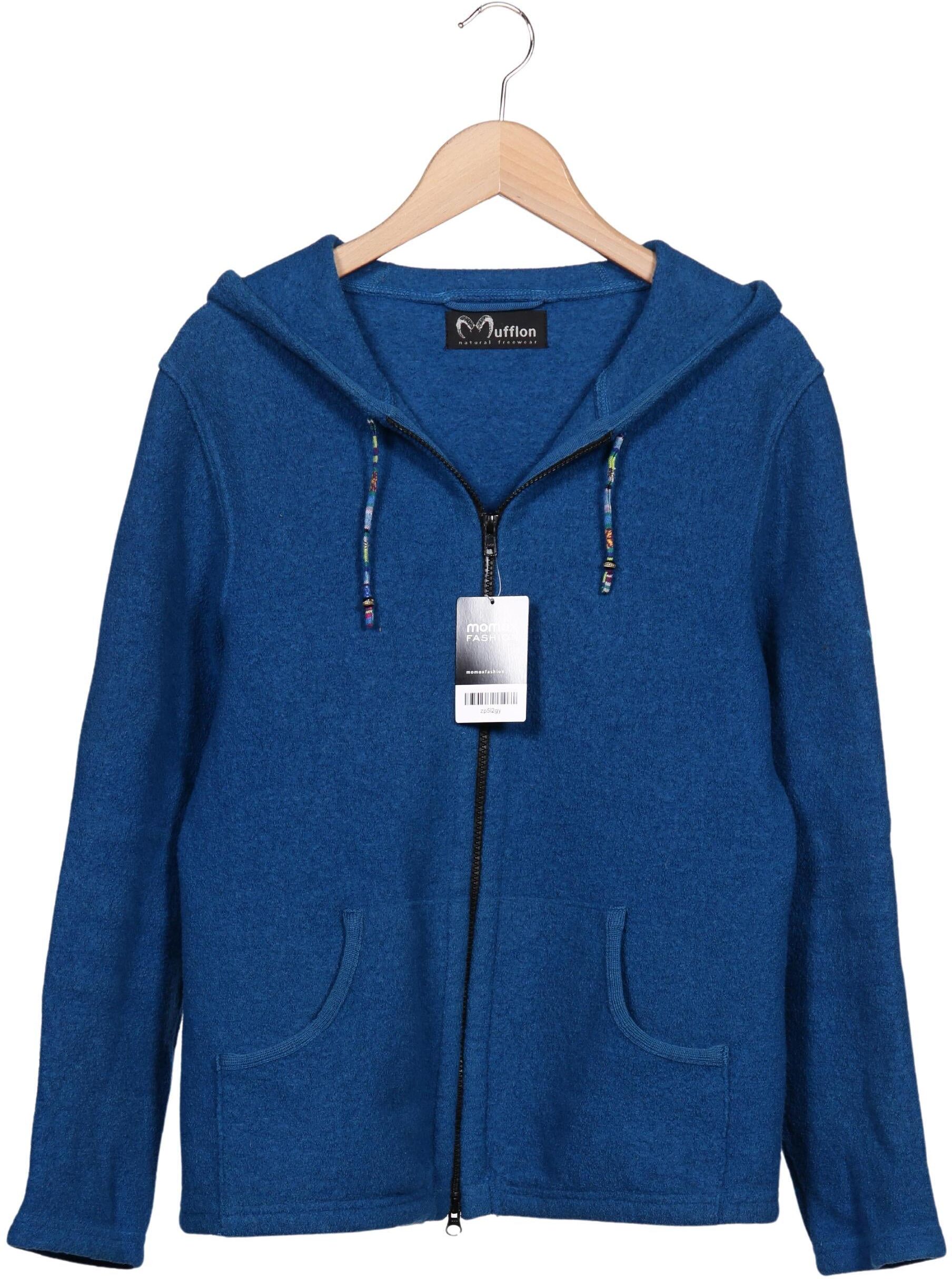 Mufflon Damen Jacke, Blau, Gr. M, Schurwolle - Second Hand