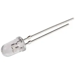 OptoSupply LED, 5mm, Kerzenscheinimitierend, 2000-2500mcd, 30°, klar, warmweiß