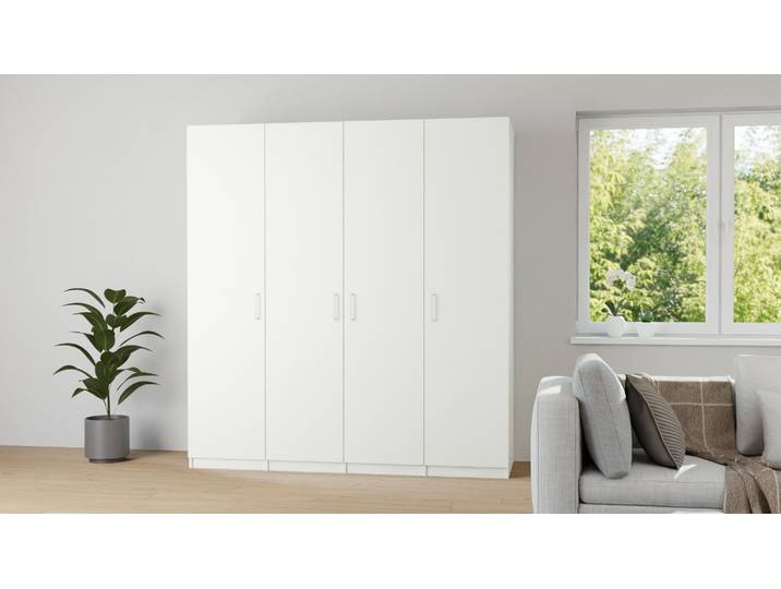 Großer Kleiderschrank Premium Dekore Weiß