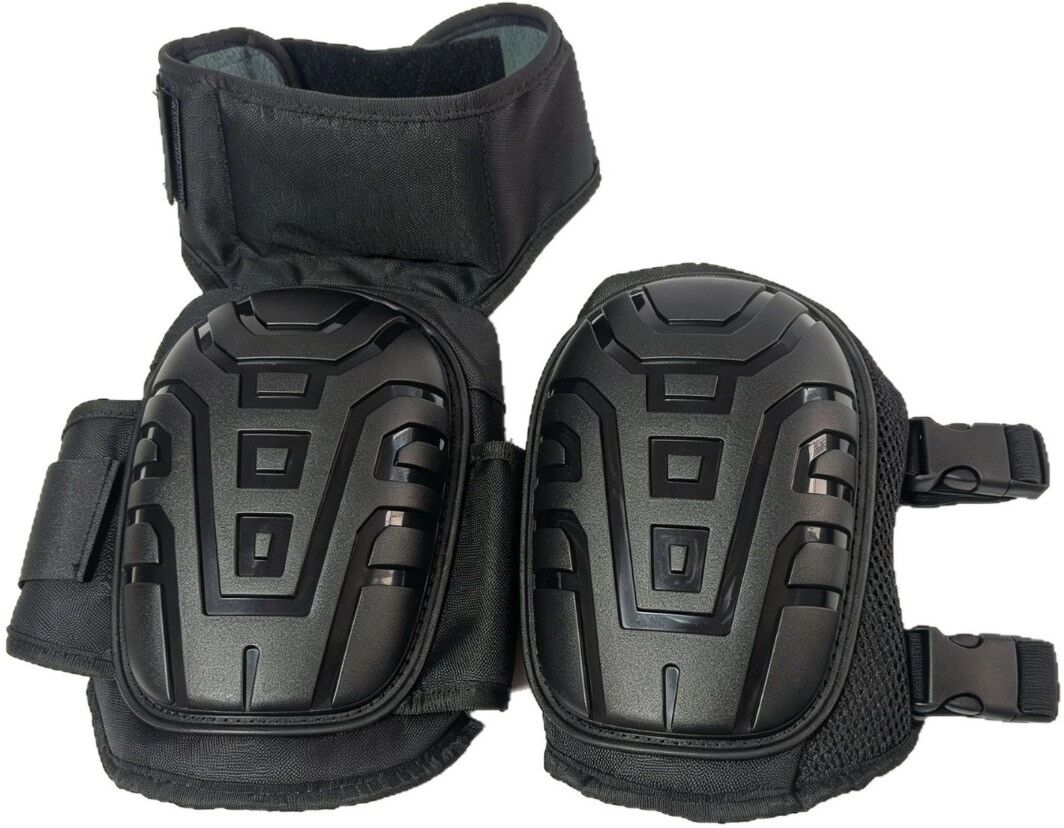 INF Genouillères Longues pour Travail Intensif 1 Paire - Coque Rigide, Amortissement Silicone + EVA, Antidérapantes pour Usage