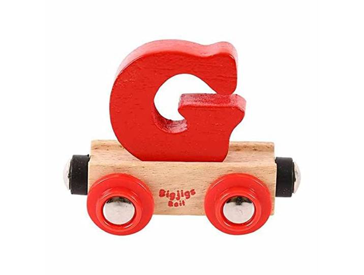 Bigjigs treinwagon houten treinsporen-letter G