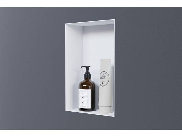 Bernstein Ablageelement NT203010X randlos, Randlose Wandeinbaunische, senkrecht und waagerecht montierbar