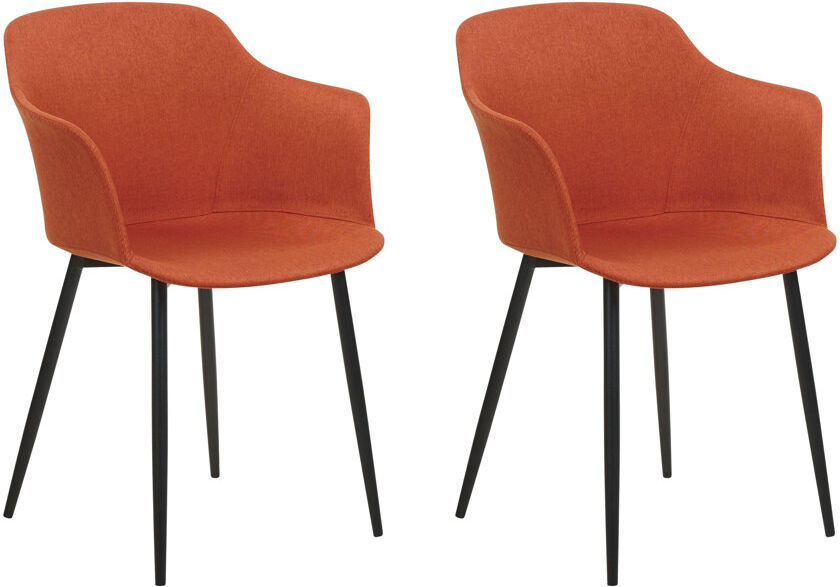 George Oliver Rein 45 cm H Linen Spindle Back Side Chair Orange 82cm H X 59cm W X 45cm D