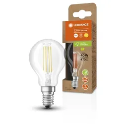 Ledvance E14 Effiziente dimmbare LED Lampe Classic klar 2,9W wie 40W 2700K warmweißes Licht