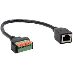 Exsys RJ45 Terminal Block Adapter, Schnittstellen Adapter, Schwarz