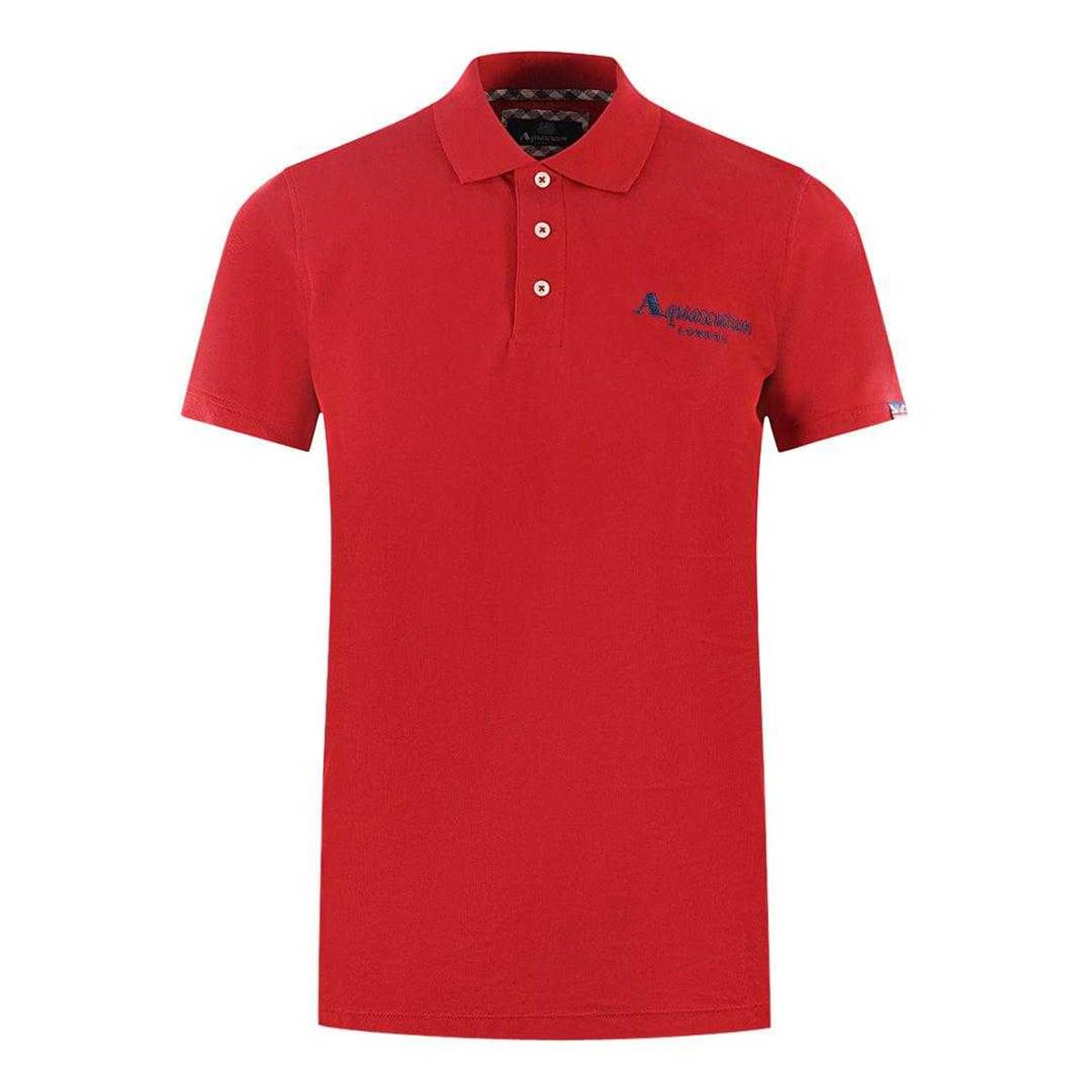 Aquascutum Unisex Volwassen Londen Classic Polo Shirt (Rood)