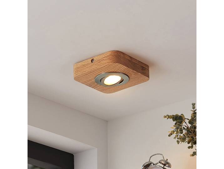 Mikari LED Plafonnier Wood - Lindby - Salon / séjour - Moderne - Bois - Angulaire