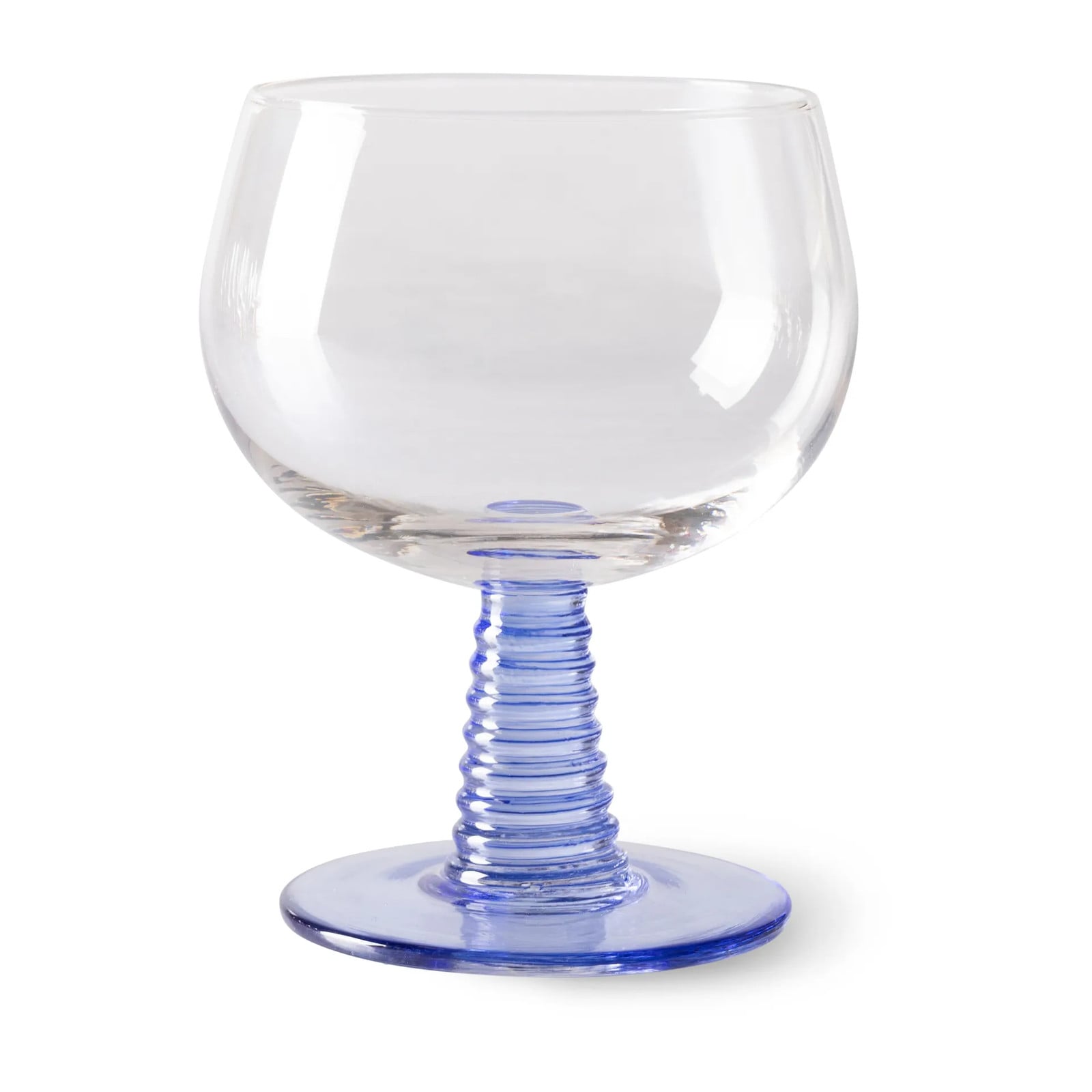 HKliving Swirl wijnglas laag Blue