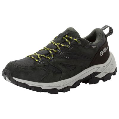 Wanderschuh JACK WOLFSKIN "VOJO TOUR TEXAPORE LOW M", Herren, Gr. 45, grün (schwarz forest), Synthetik, Textil, Schuhe Wanderschuh, Wasserdicht, Trekkingschuh