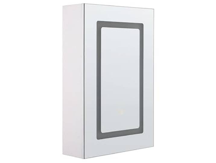 Beliani Moderner Bad-Spiegelschrank 40x60 cm 1 türig mit LED Beleuchtung weiß Condor