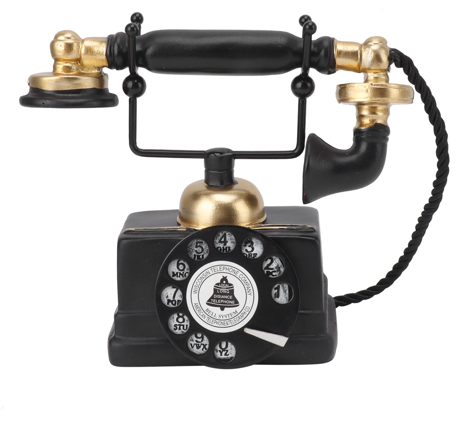 Gistuch Retro Decoratief Telefoonmodel van Kunsthars - Vintage Draaischijf Telefoon Beeldje voor Café of Bar - Type 14