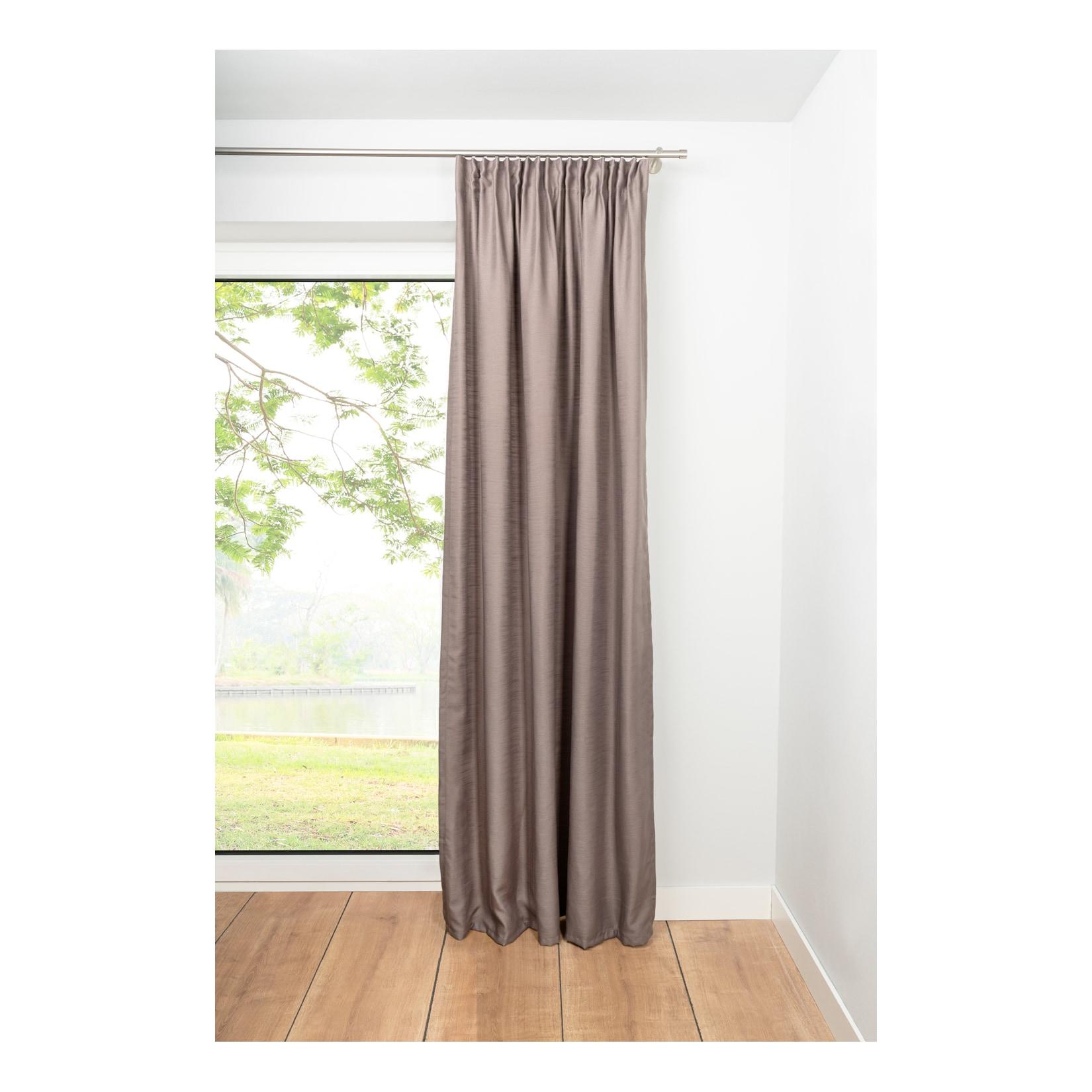 Ondeco Schlaufenschal Balance Gardinen Blickdicht Vorhang Schlafzimmer 1er Set Farbe: Taupe, Größe: 135x245 cm