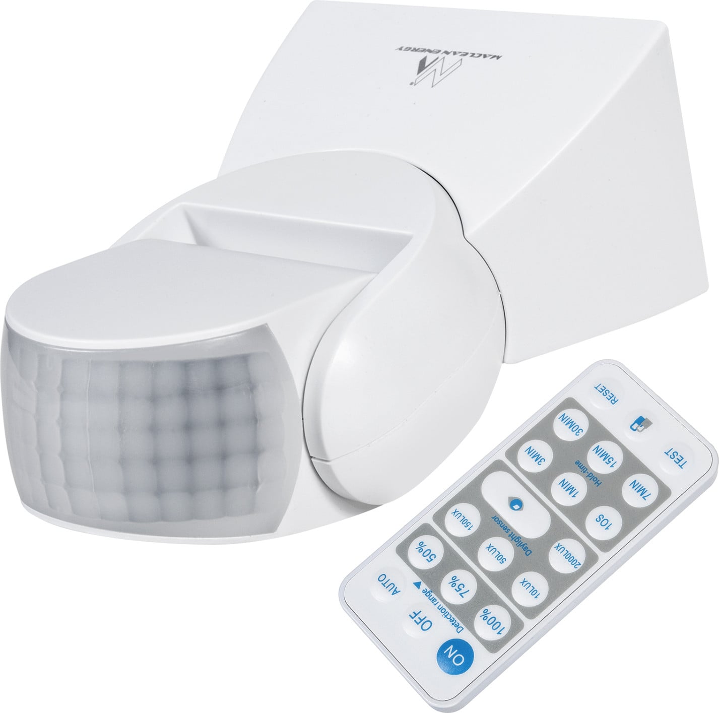 Maclean Bewegingsmelder met PIR-sensor en afstandsbediening, infrarood, IP65-bescherming, instelbaar