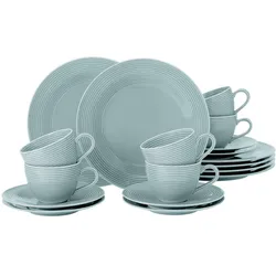 Seltmann, Geschirrset, Weiden Kaffeeservice Beat Arktisblau uni 18 teilig