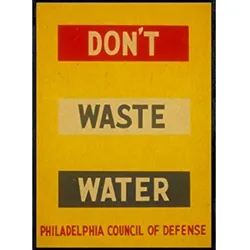 POSTER Verschwende Kein Wasser A4 Rahmenlos