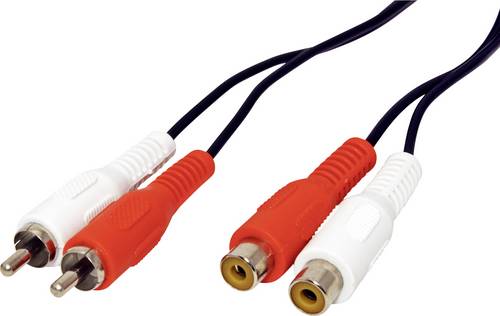 Value Cinch Video Anschlusskabel [2x Cinch-Stecker - 2x Cinch-Buchse] 10.00 m Schwarz