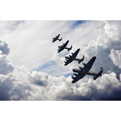 Fototapete PAPERMOON "Lancaster Bomber", bunt, B:4,5m L:2,8m, Vlies, Tapeten