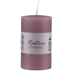 Kopschitz Kerzen Rustikale durchgefärbte Kerze Altrosa, 100 x 50 mm, Stumpenkerze, rußarm, tropffrei, RAL Kerzengüte Qualität