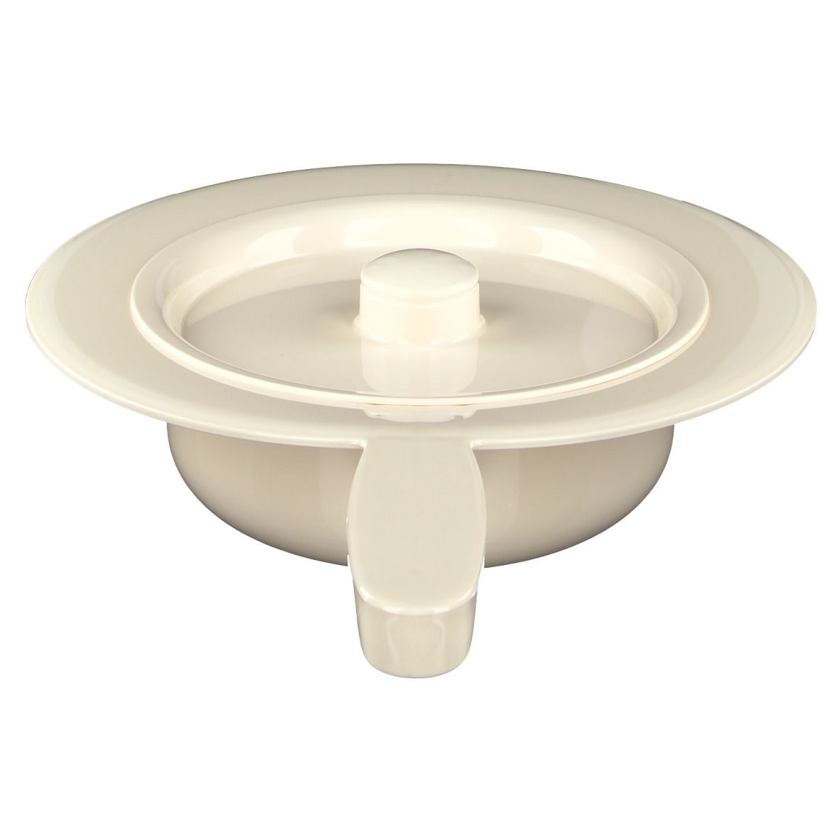 Stechbecken Kunststoff 31 cm m.Deckel u.Griff cre. 1 St Zubehör
