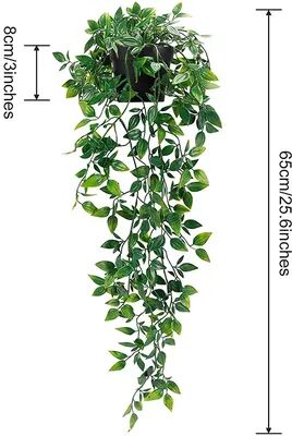 Quick Pick Pro Lush Artificial Hanging Vine Garland Decorative Fake Ivy Vine For Home Wedding & Outdoor Decor d