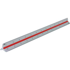 Rumold Dreikantmaßstab 195-4-30 Aluminium, 30cm, Architekt 4, Teilung 1:100 bis 1:500