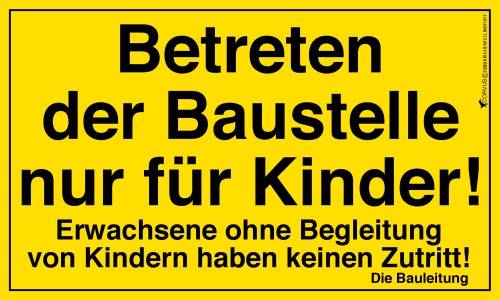 Vedes A600023 CORVUS Kids at Work Baustellenschild