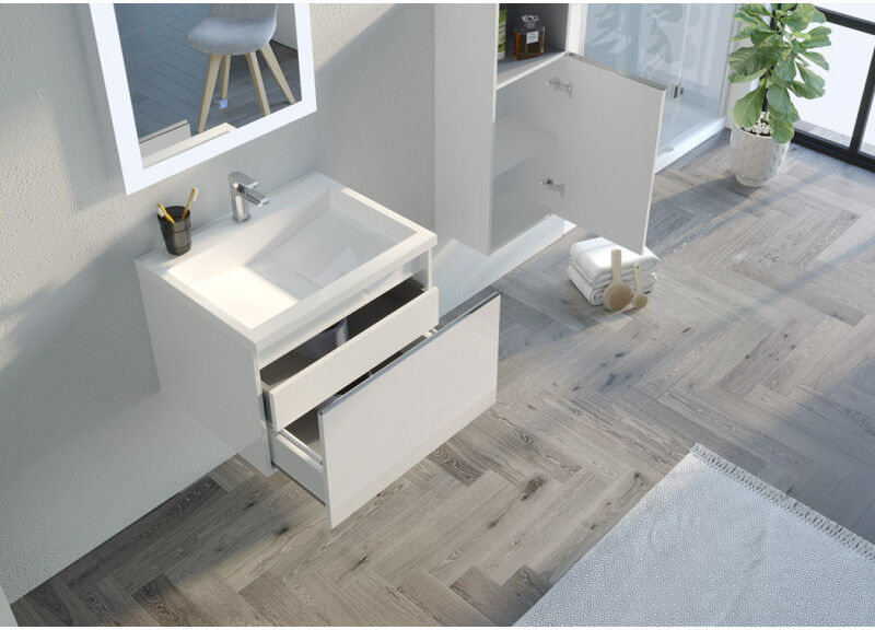 Distribain Meuble salle de bain Tivoli 600 Blanc