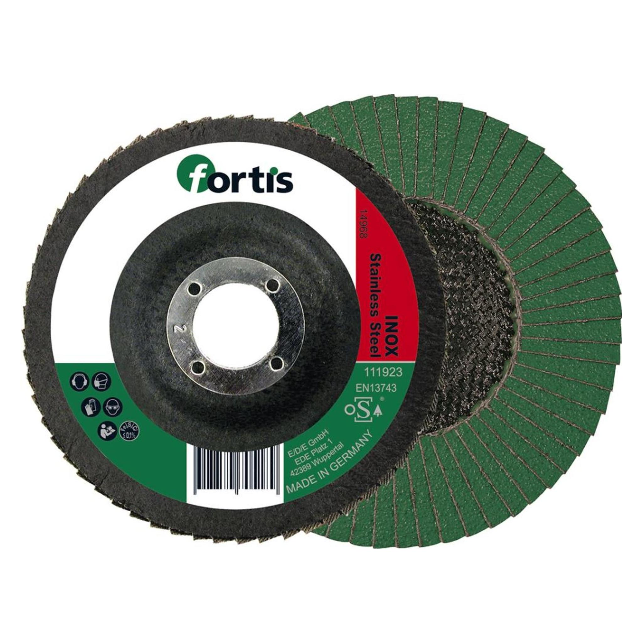 Magni FORTIS Fächerschleifscheibe Inox125mm K40 gewölbt (40) (4317784705189)