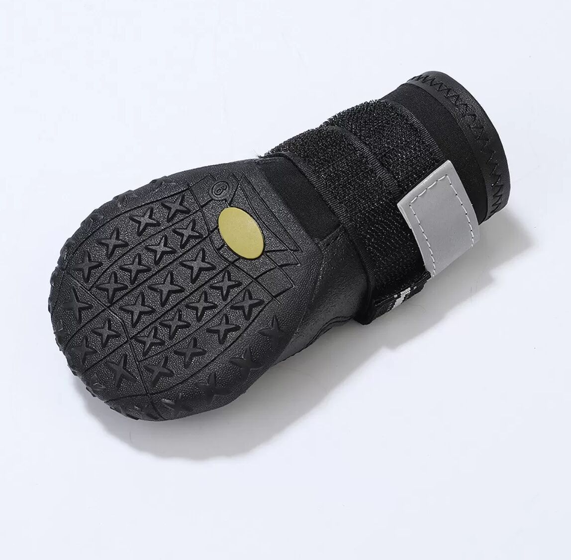 INF Wasserdichte Hundeschuhe - 4er Set Anti-Rutsch-Schuhe für Haustiere mit reflektierenden Riemen L