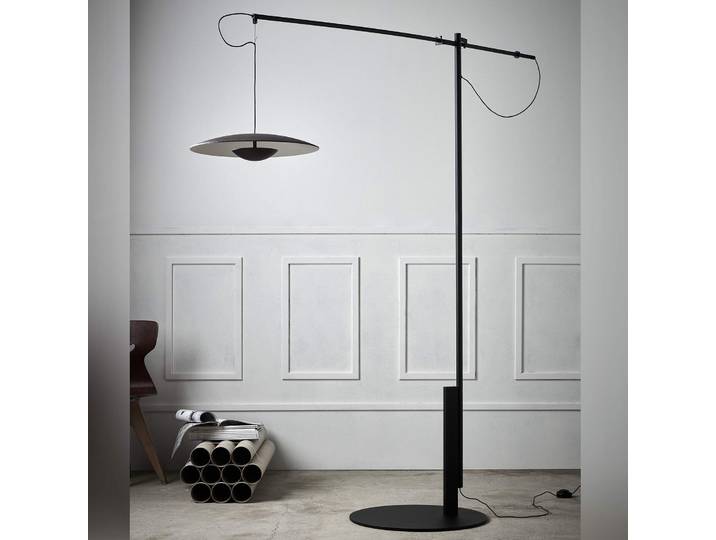 Ginger XL 42 Lampadaire Wengé - Marset - Salon / séjour - Aluminium