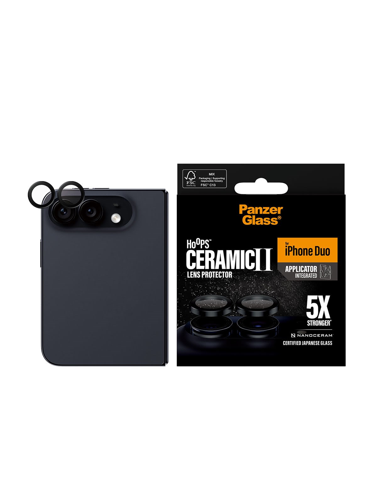 PanzerGlass Hoops Ceramic Camera Lens Protector Apple iPhone Duo