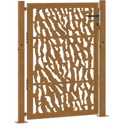 vidaXL Gartentor 105x130 cm Wetterfester Stahl Spurendesign