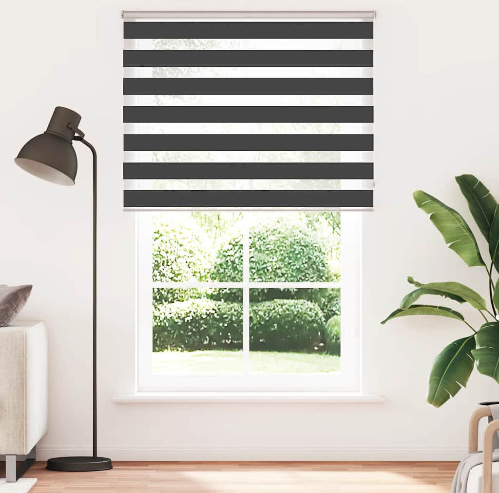 George Oliver Zebra Blind Polyester Black 140cmW x 200cmL