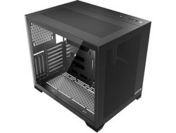 VEVOR Boîtier PC Gamer, Tour Moyenne à Double Chambre, avec Panneau Verre Trempé, Filtre Anti-poussière Magnétique, Gestion de Câbles, pour GPU 410 mm Longueur, pour ATX, M-ATX, ITX, sans Ventilateur
