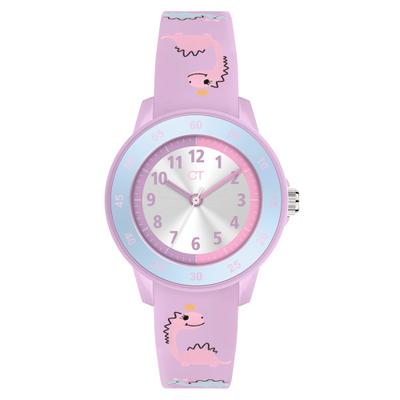 Quarzuhr COOL TIME "The Cool Pink Dino", rosa, Armbanduhren, Kinder, Quarzuhr, Armbanduhr, Silikonarmband, Kinderuhr, Mädchen, analog