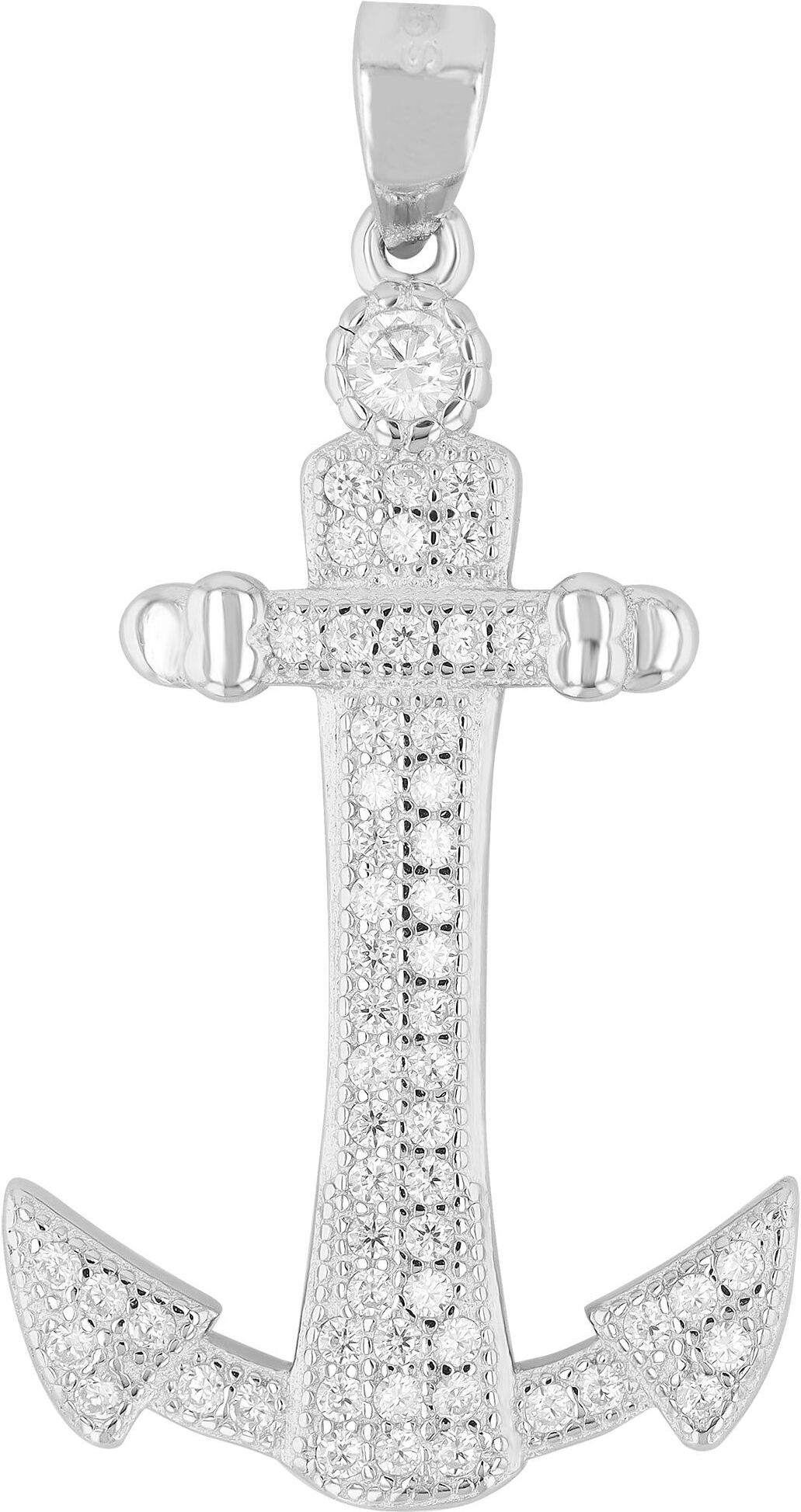 Ankeranhänger AKZENT "Bly" aus 925 Sterlingsilber, rhodiniert, langlebig", silber (silberfarbig), Schmuckanhänger, Damen, Silber 925 (Sterlingsilber)
