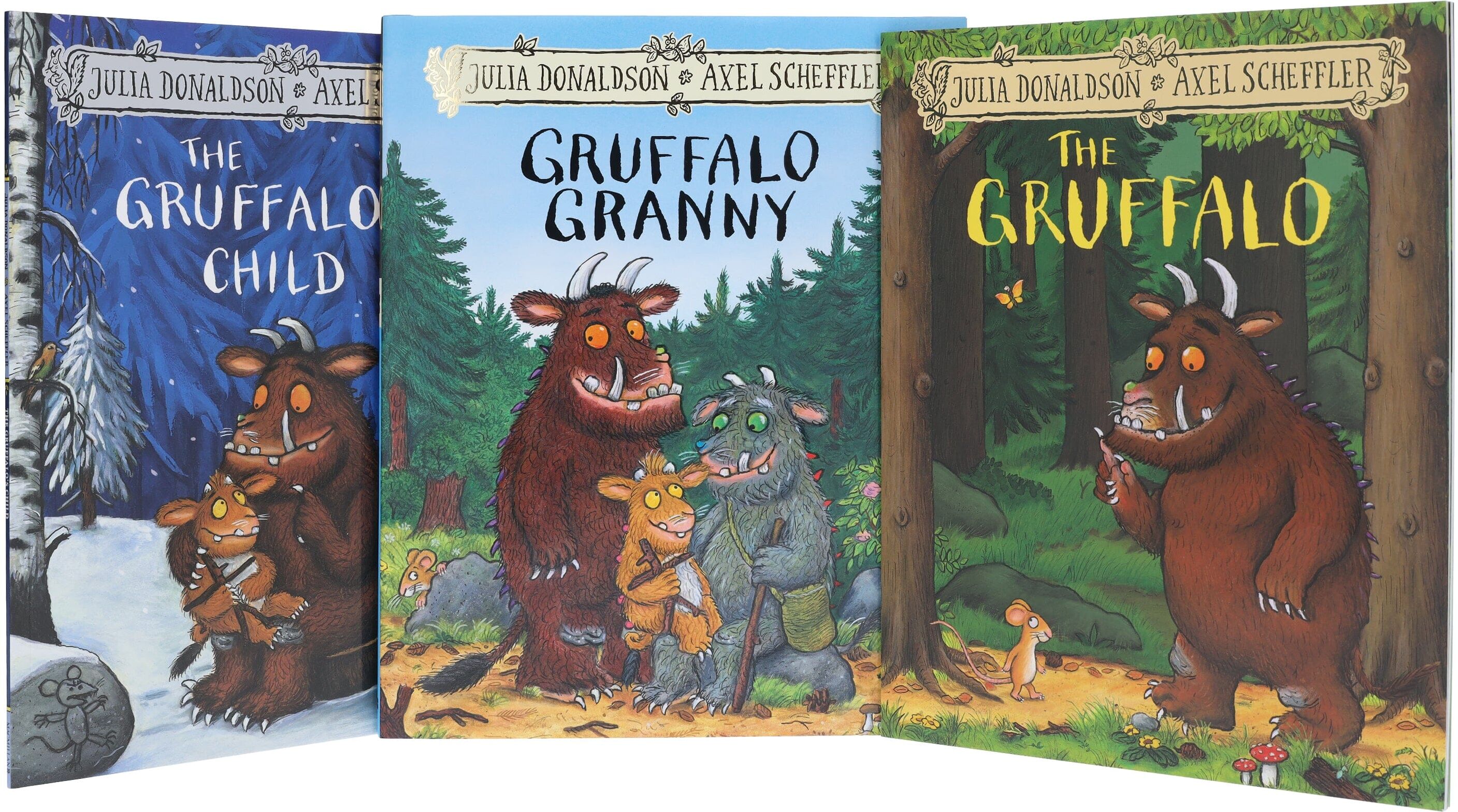 The Gruffalo Series by Julia Donaldson Illustrated 3 Picture Books Collection Set - Ages 3+ - Paperback/Hardback Macmillan
