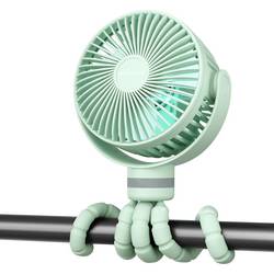 momcozy Akku-Ventilator Grün Schwenkbar, mit Akku, mit Beleuchtung PF001-GN10BA-A