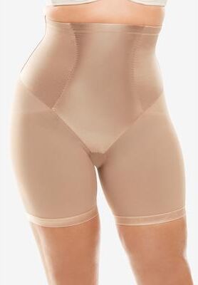 Plus Size Women's Power Shaper Firm Control Long Leg Shaper by Secret Solutions in Nude (Size 1X) Body Shaper