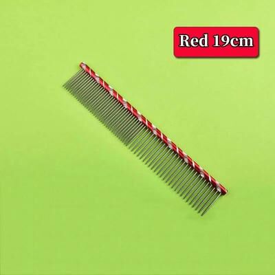 Uplift Treasures Stainless Steel Pet Grooming Comb red 19m