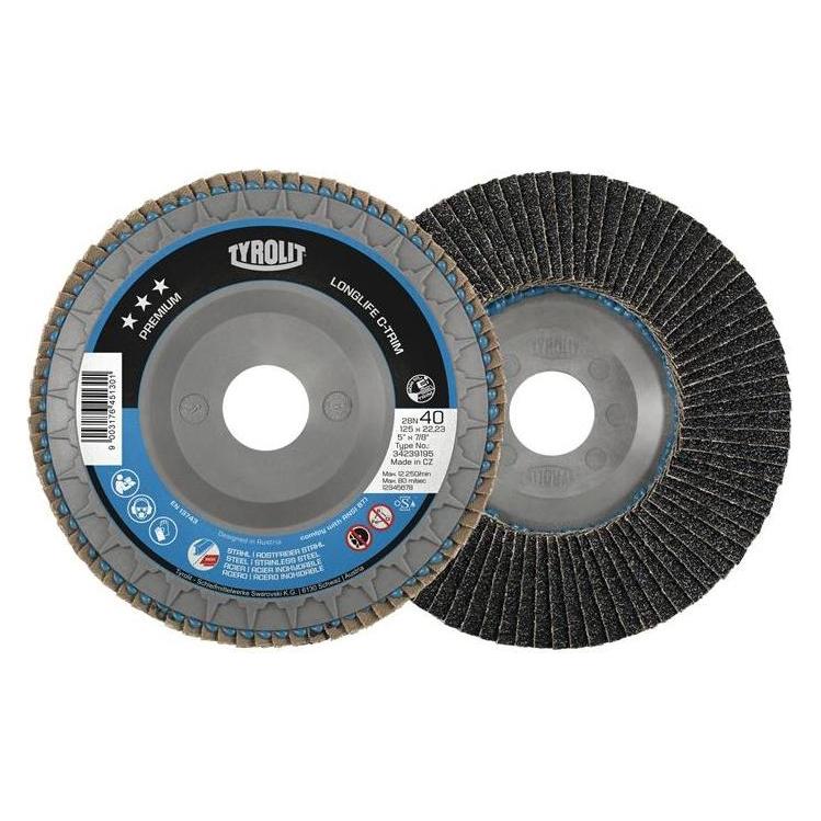 Tyrolit Fächerscheibe LONGLIFE C-TRIM D.115mm K.80 fl.INOX/Stahl ZK (80) (34239193)