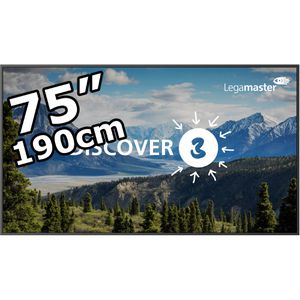 Legamaster Digital-Signage Discover 3 DIS-7520, 75 Zoll, 4K UHD 3840 x 2160 Pixel, 500 cd/m², 24/7 Betriebszeit